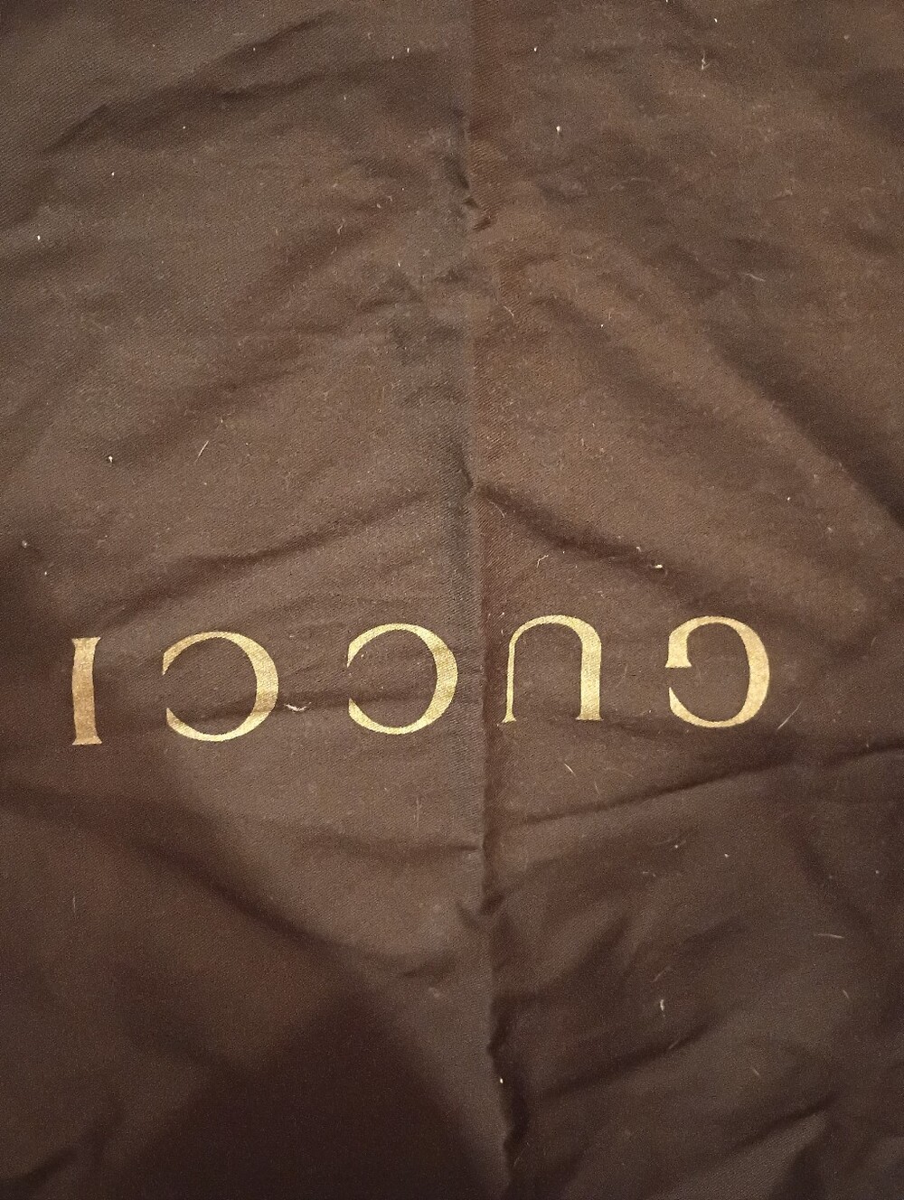 Authentic Brown Medium Gucci Cotton Dust Bag